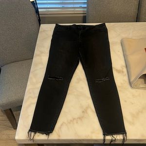 Black denim jeans